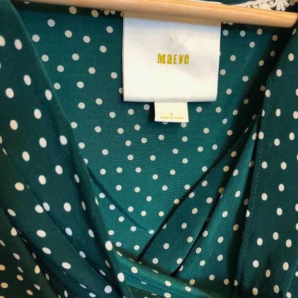 ANTHROPOLOGIE - Maeve Silk Polka-Dot Top - Picture 2 of 4